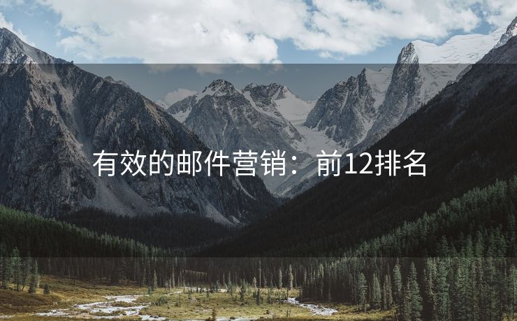 有效的邮件营销：前12排名