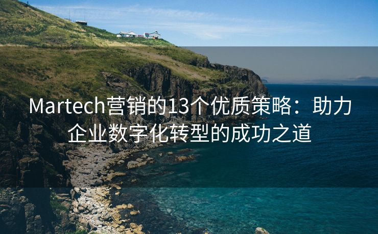Martech营销的13个优质策略：助力企业数字化转型的成功之道