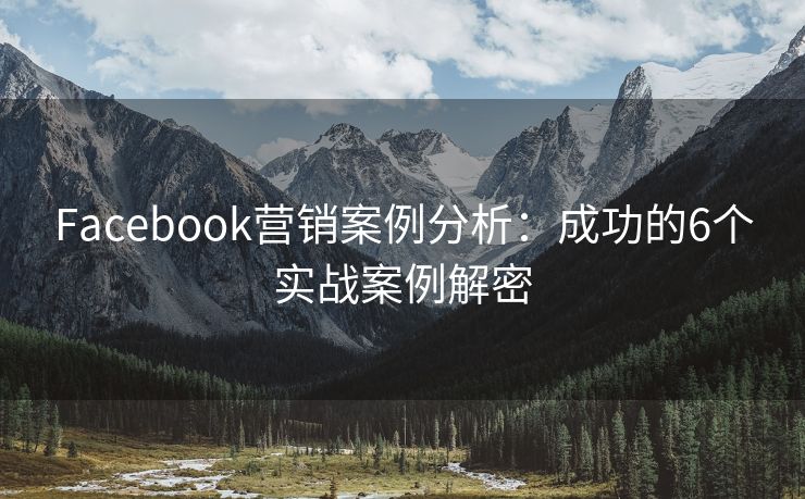 Facebook营销案例分析：成功的6个实战案例解密