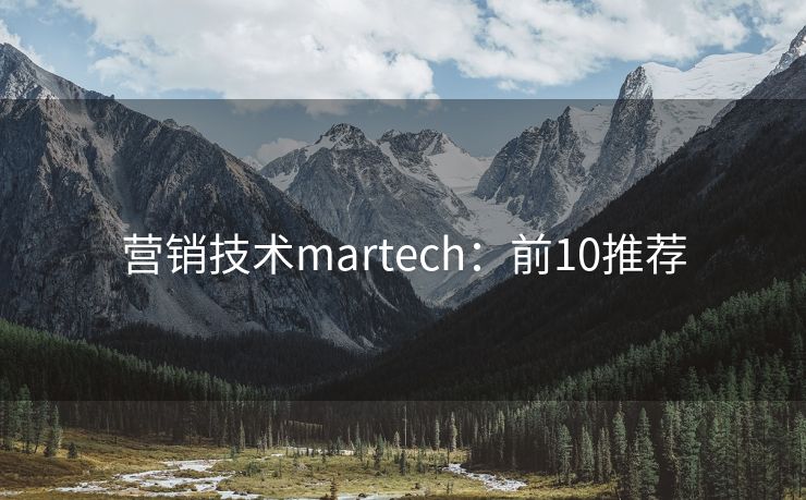 营销技术martech：前10推荐