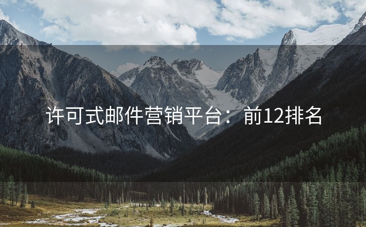 许可式邮件营销平台：前12排名