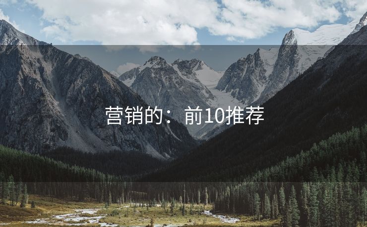 营销的：前10推荐